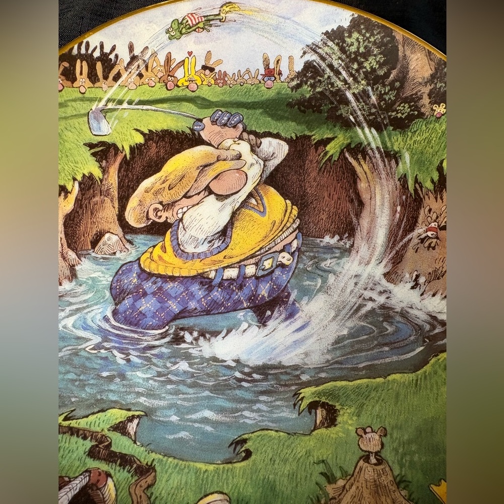 Porcelain Collector Plate Titled “The Sand Trap” - Picture 3 of 4